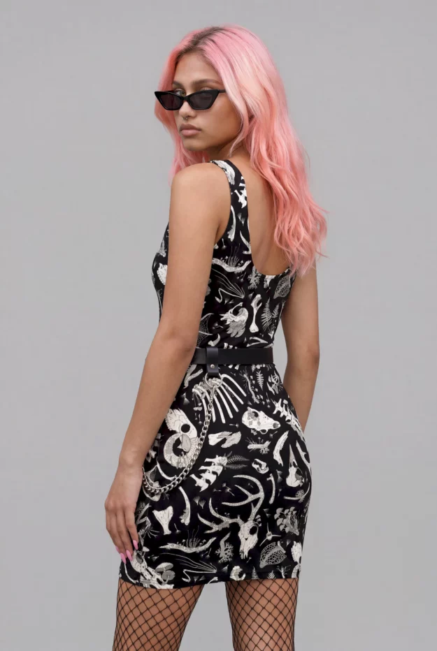 fungalis print bodycon dress