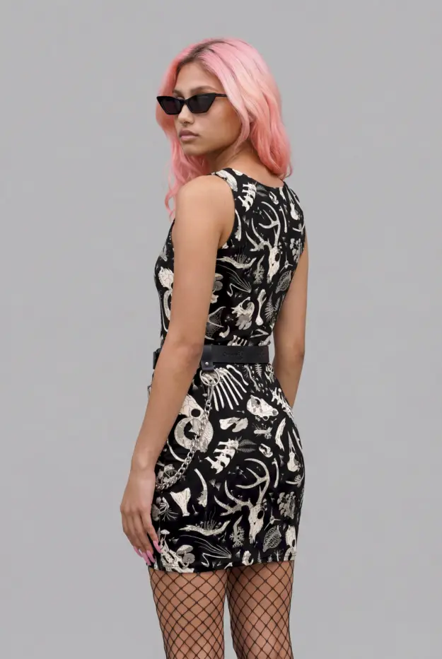 fungalis print bodycon dress