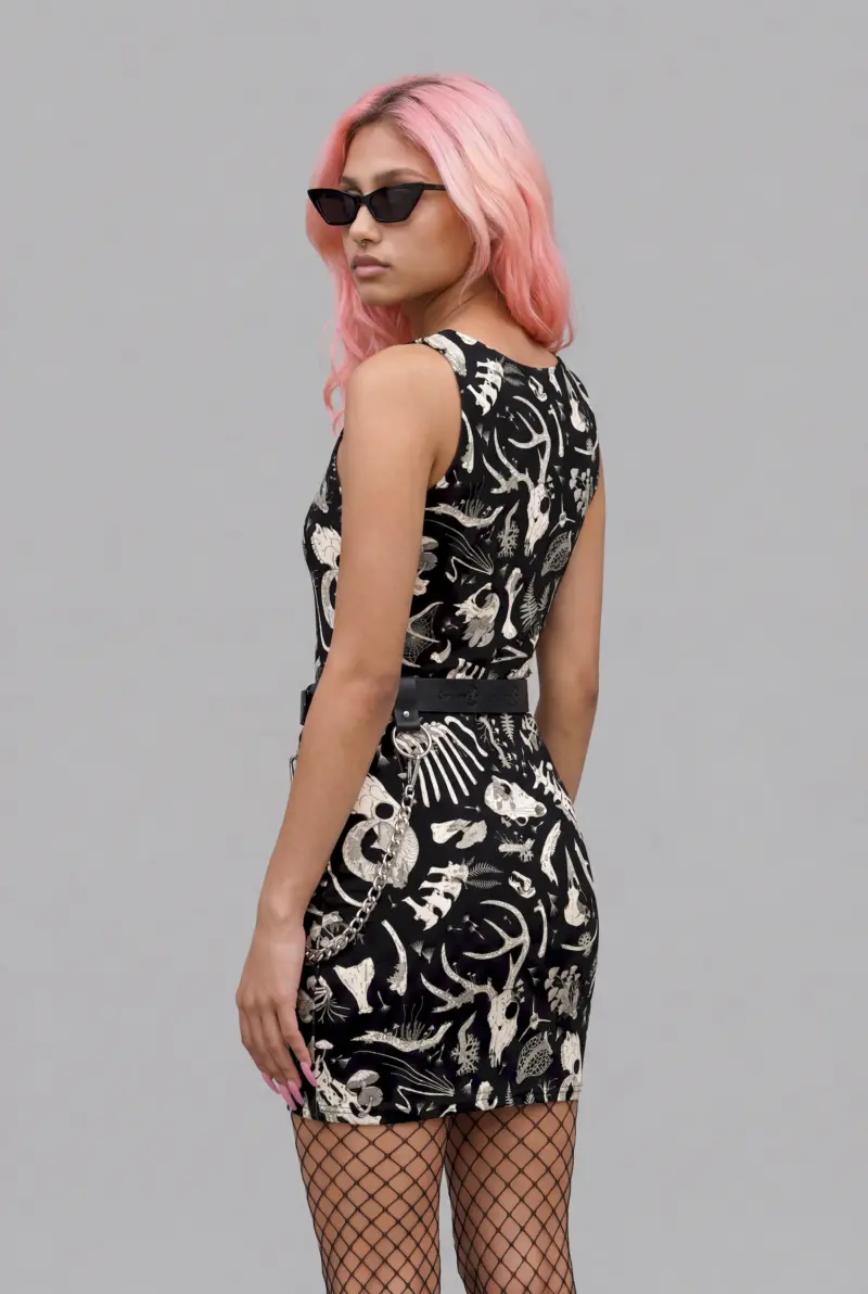 fungalis print bodycon dress