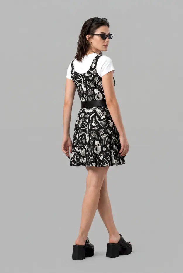 fungalis print skater dress