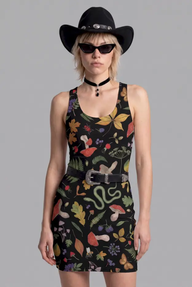 hedge witch bodycon dress