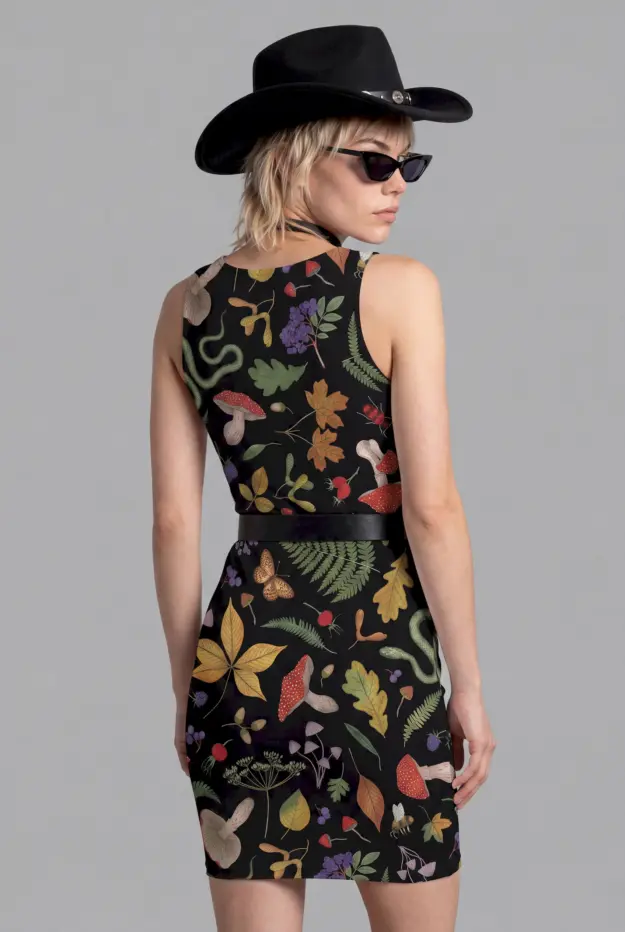hedge witch bodycon dress