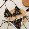 hedge witch print recycled string bikini
