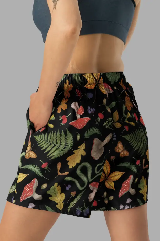 hedge witchprint unisex long athletic/ swim shorts