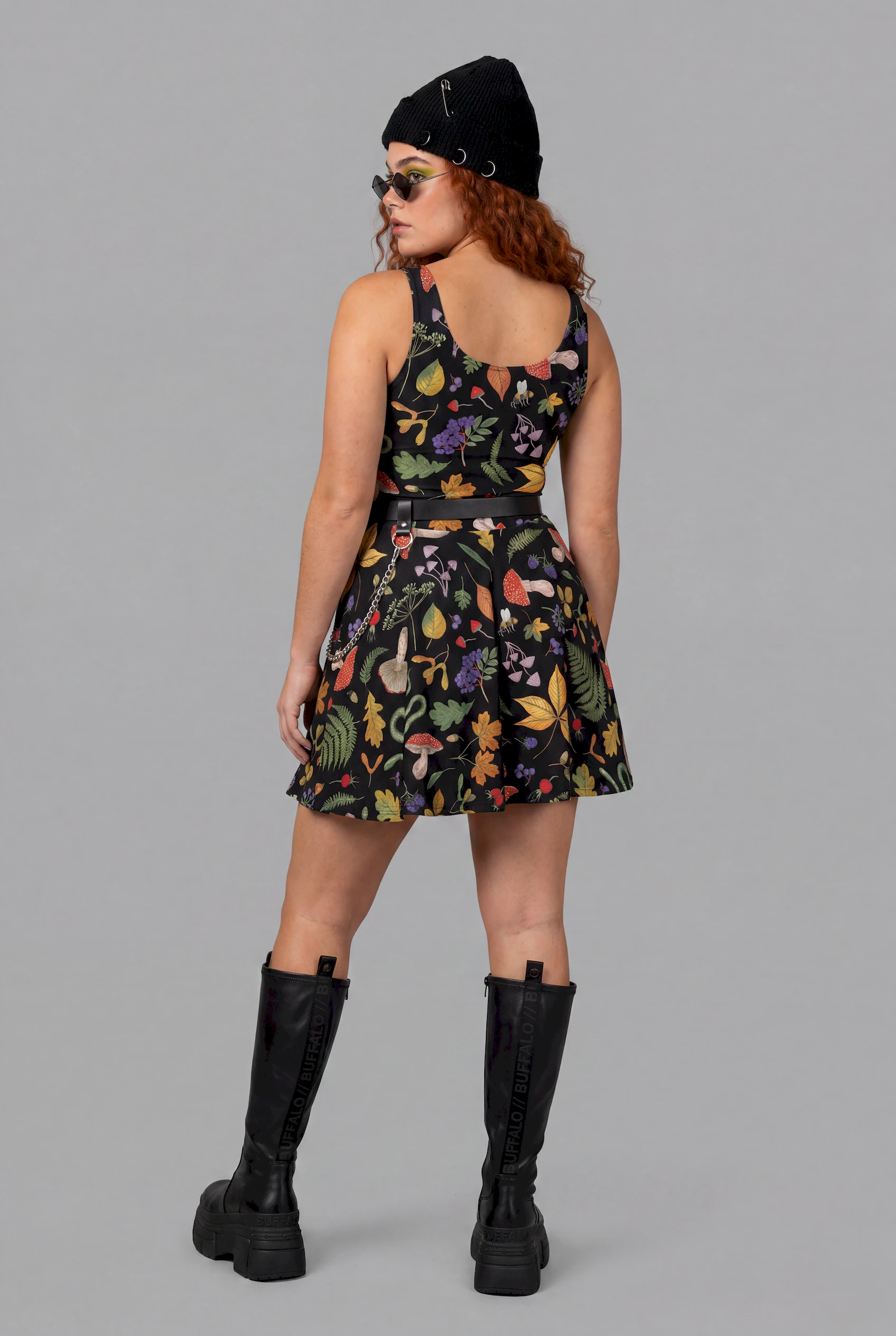 hedge witch print skater dress