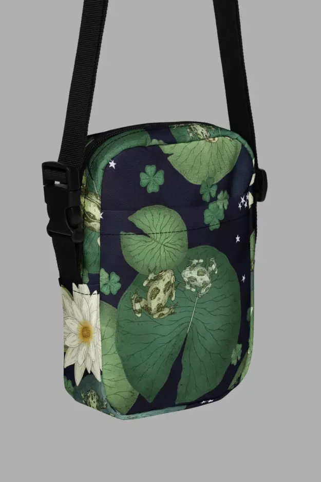 lily pond print utility crossbody bag 3