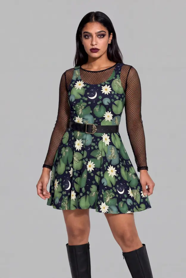 lily pond skater dress
