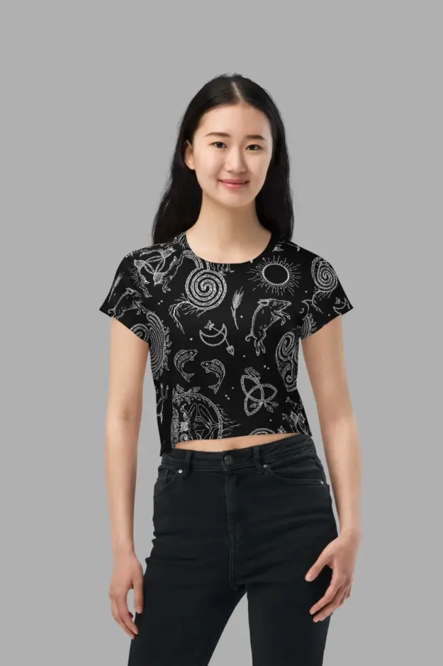 lughnasadh print crop tee 3