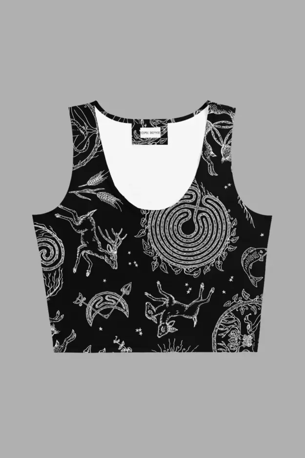 lughnasadh print crop top 1