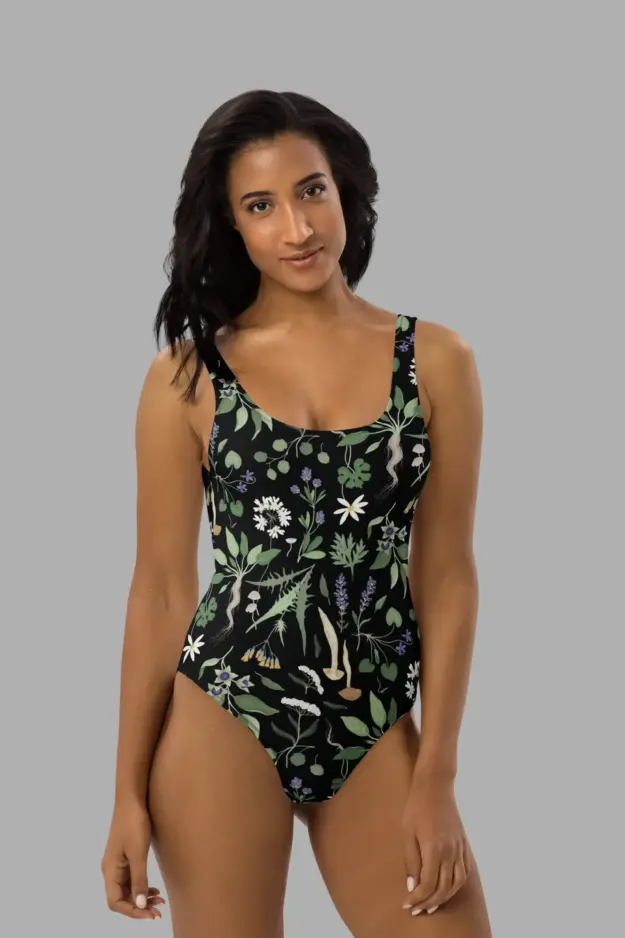 lughnasadh print one piece swimsuit 1