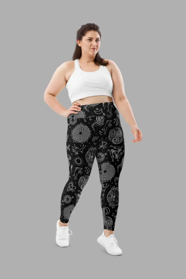 lughnasadh print plus size leggings 3