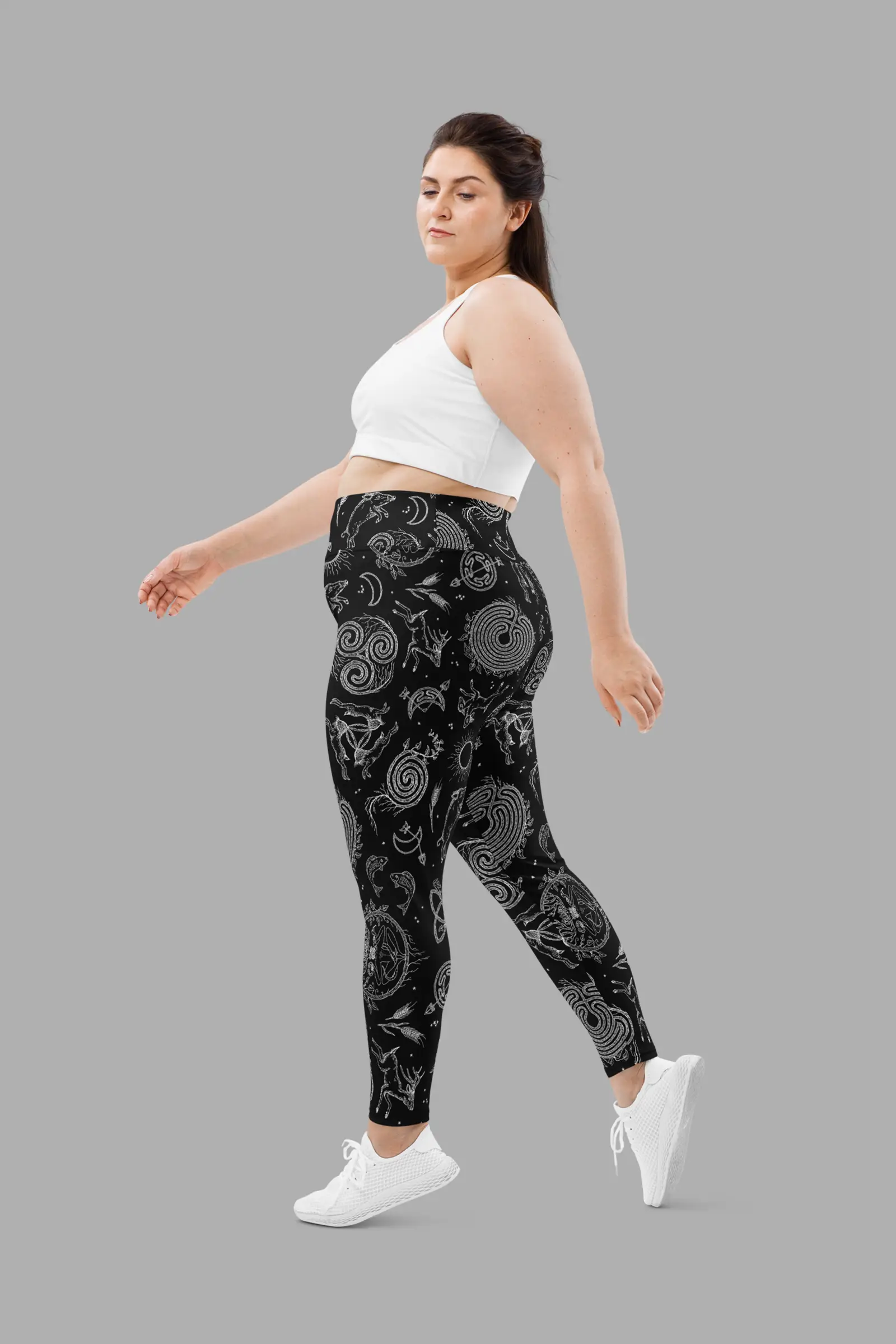 lughnasadh print plus size leggings 4
