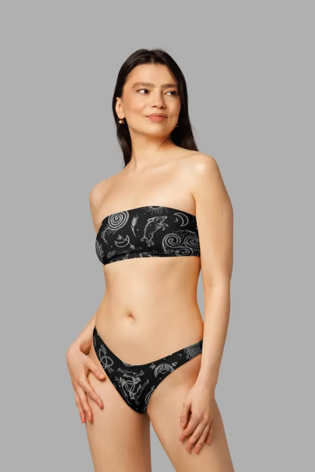 lughnasadh print recycled bandeau bikini 1