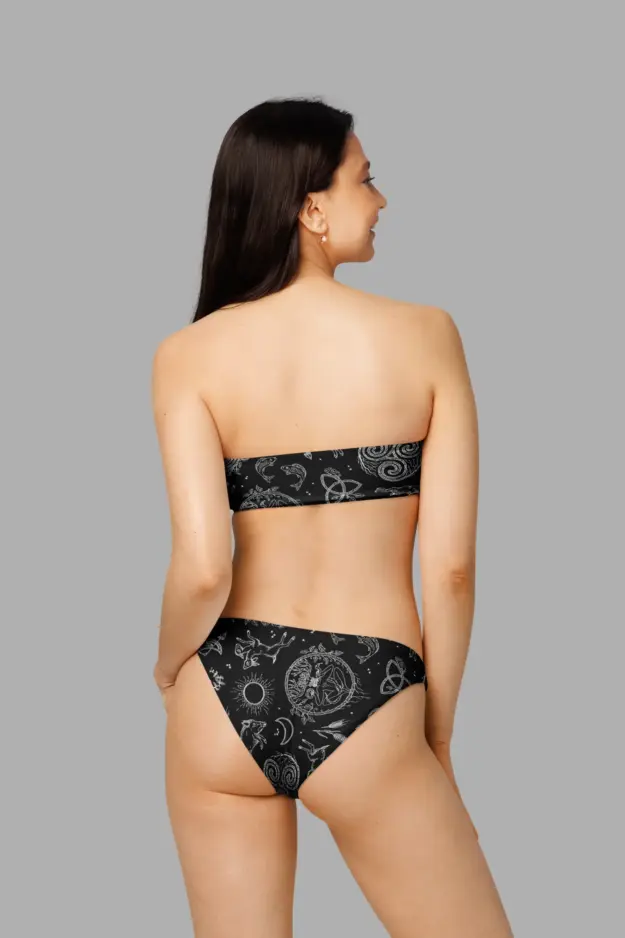 lughnasadh print recycled bandeau bikini 2