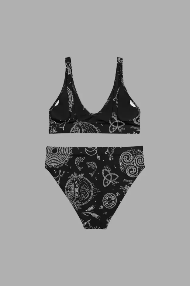 lughnasadh print recycled high waisted bikini 2