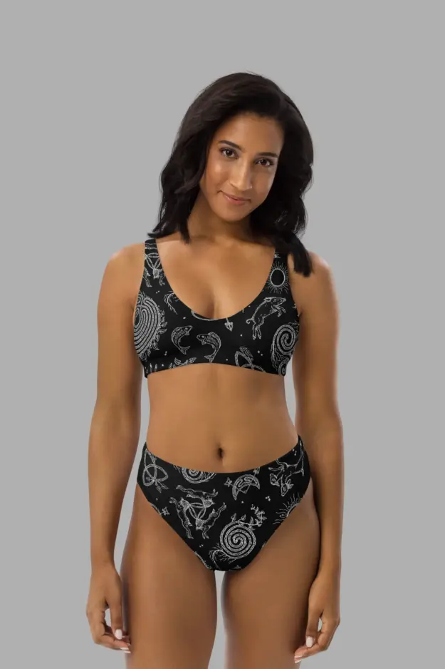 lughnasadh print recycled high waisted bikini 3