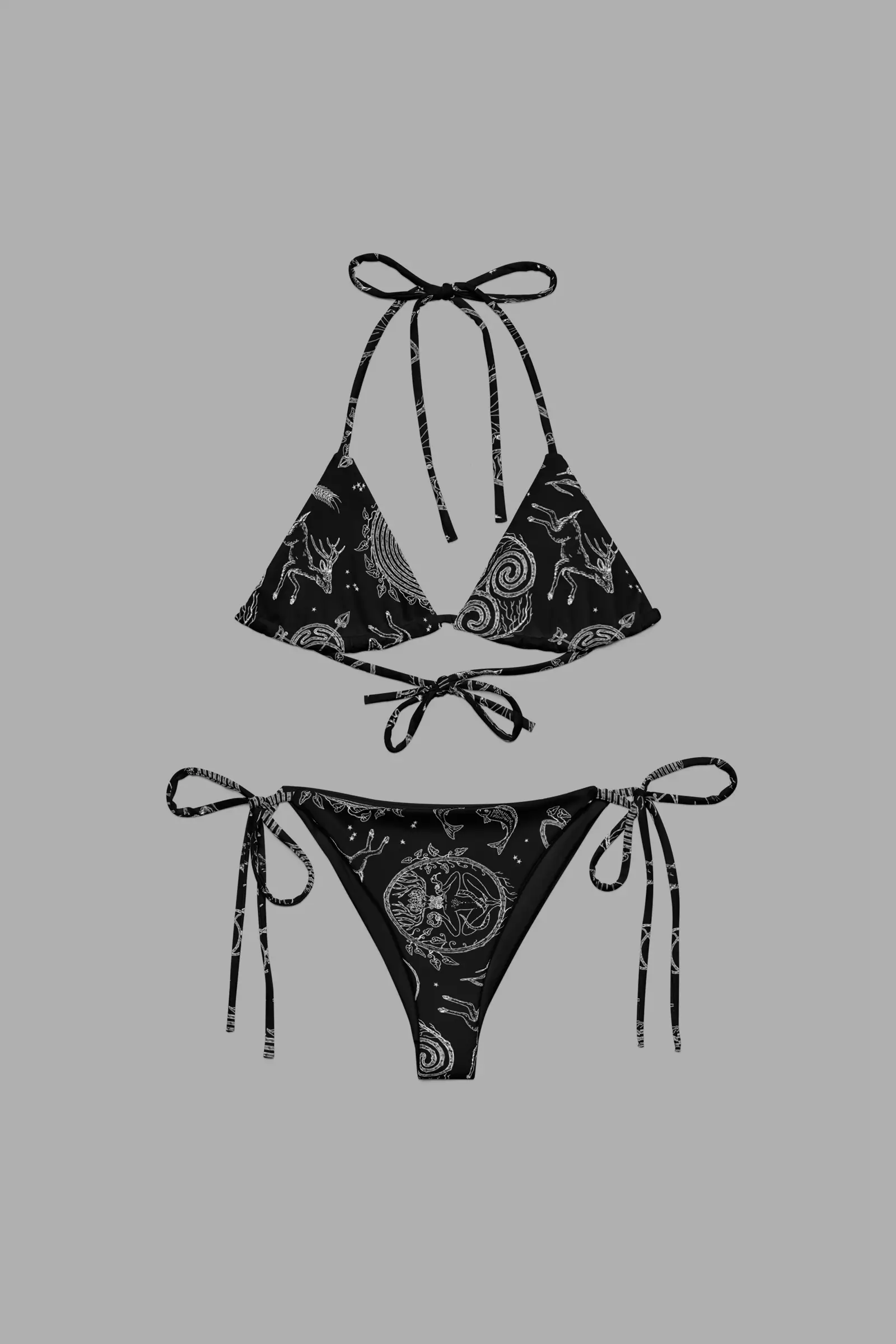 lughnasadh print recycled string bikini 1