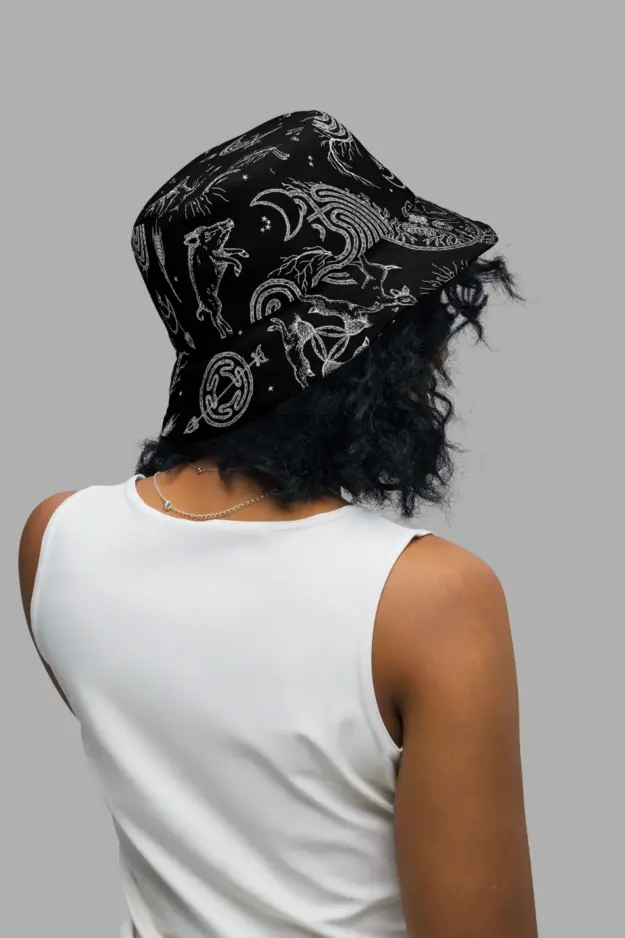lughnasadh print reversible bucket hat 1