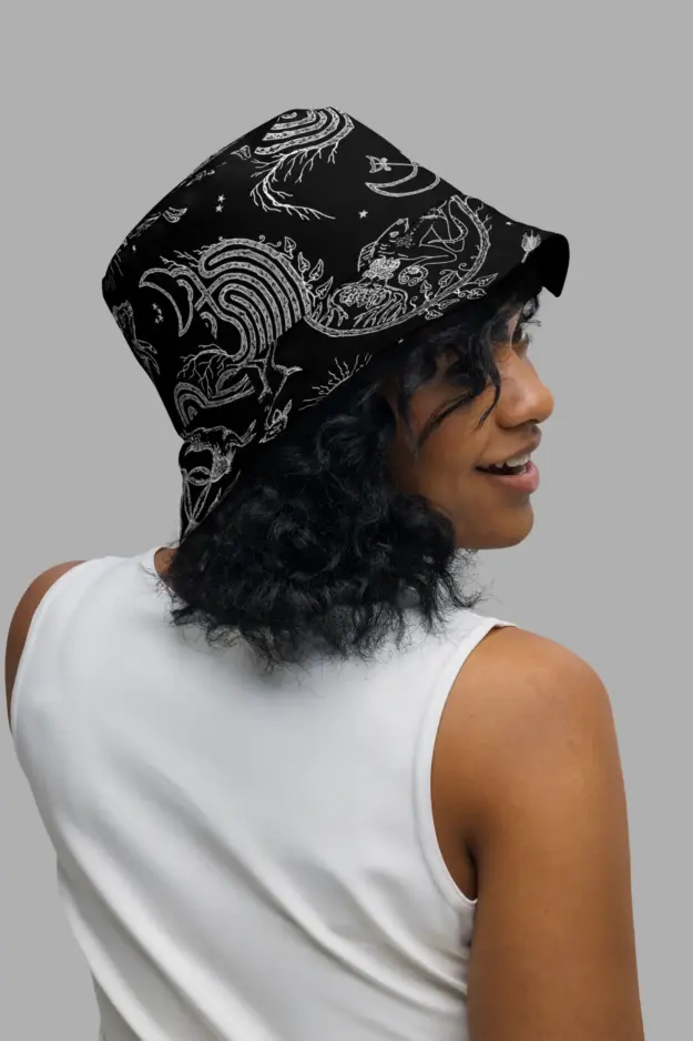 lughnasadh print reversible bucket hat 2