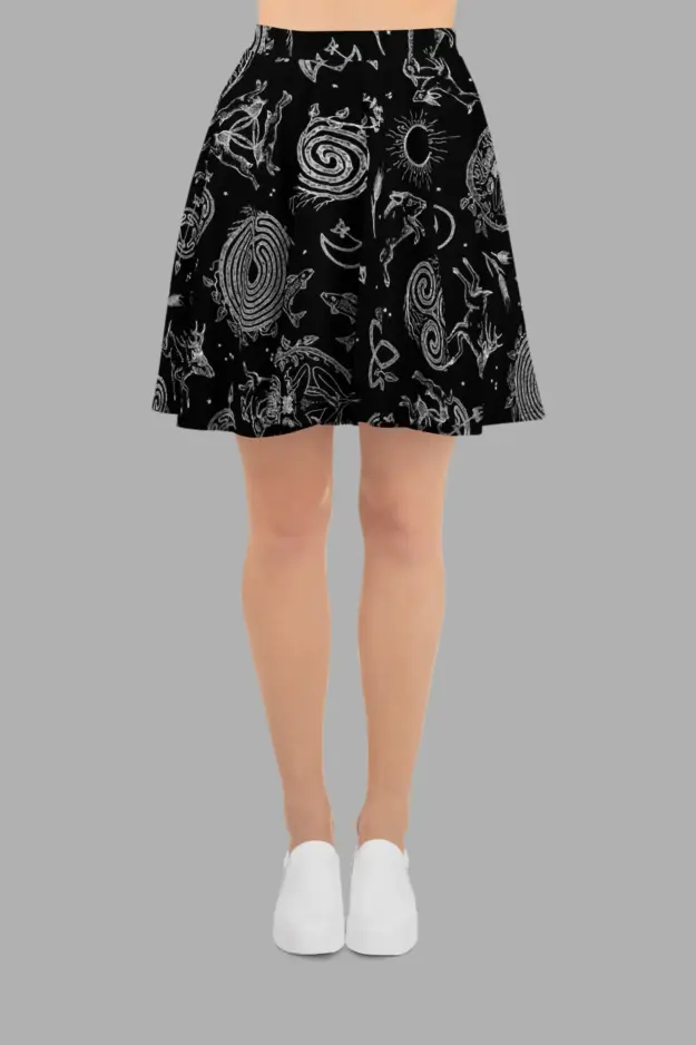 lughnasadh print skater skirt 3