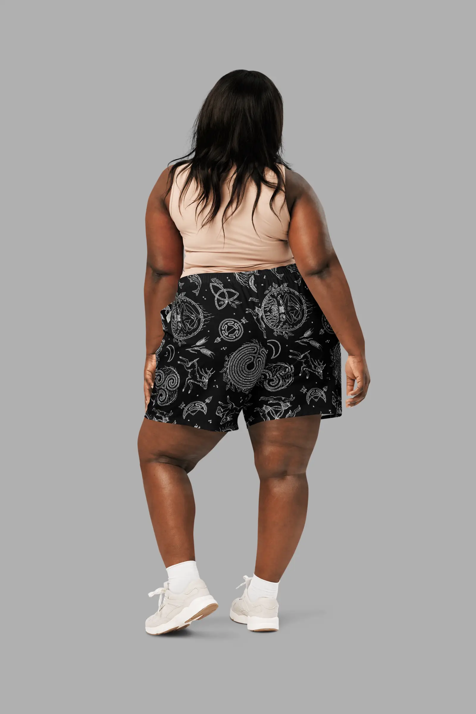 lughnasadh print unisex athletic long shorts