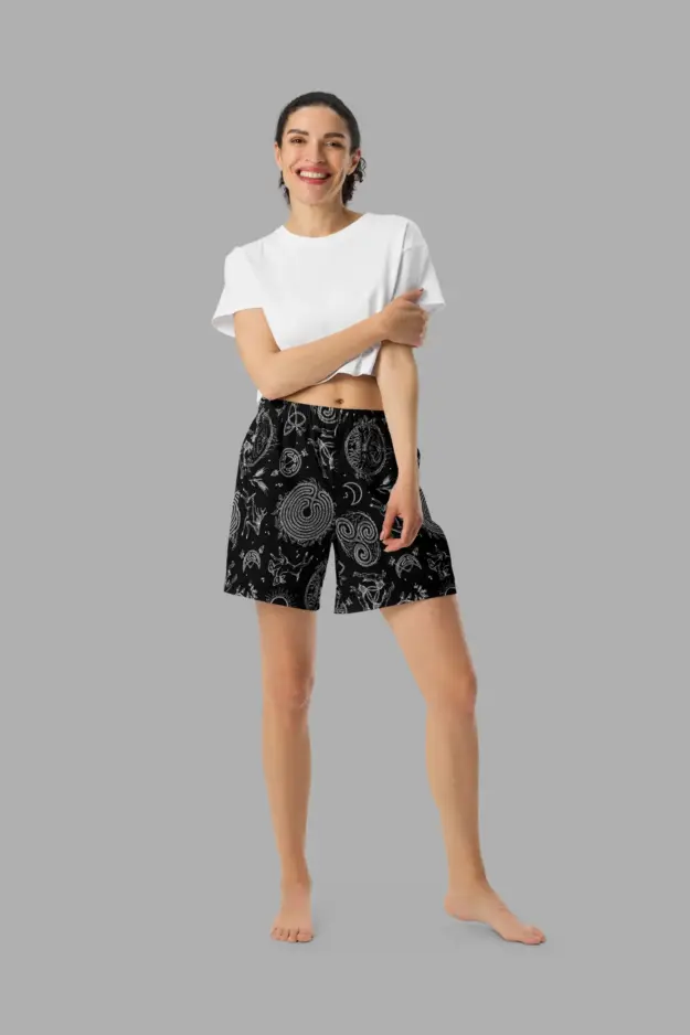 lughnasadh print unisex athletic long shorts