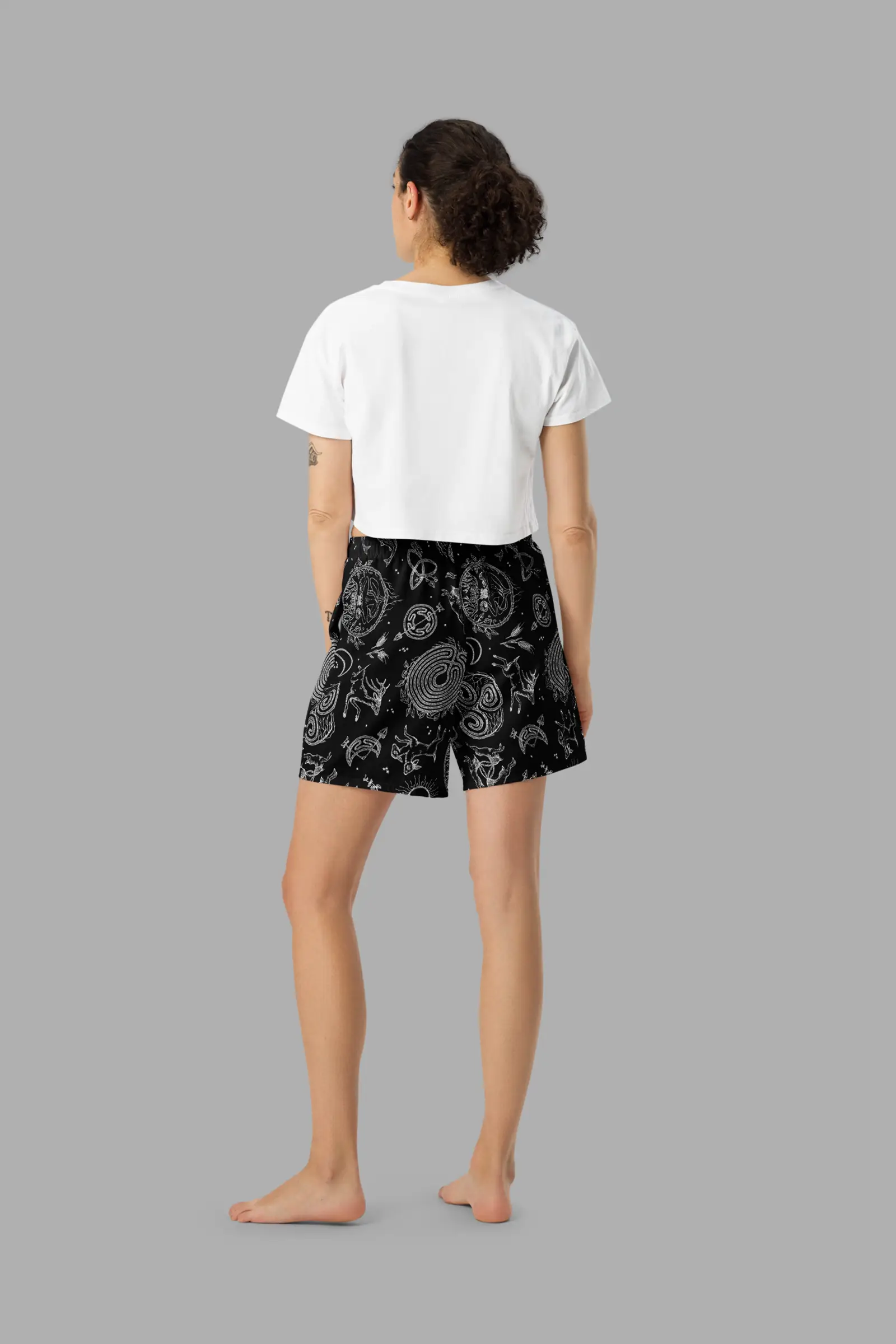 lughnasadh print unisex athletic long shorts