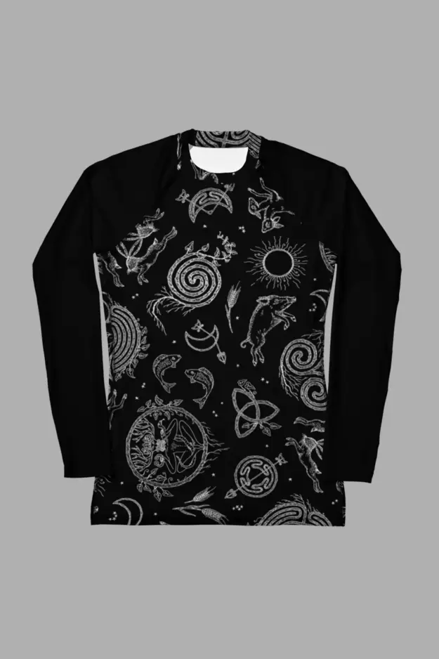 lughnasadh print womens rash guard 4