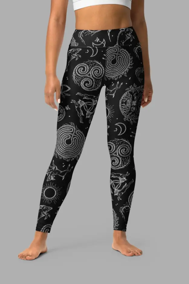 lughnasadh print yoga leggings 4