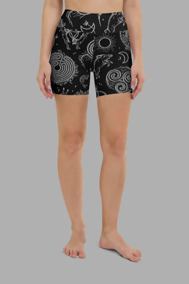 lughnasadh print yoga shorts 3