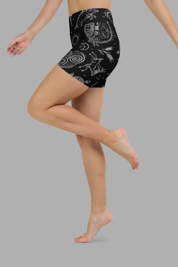 lughnasadh print yoga shorts 4