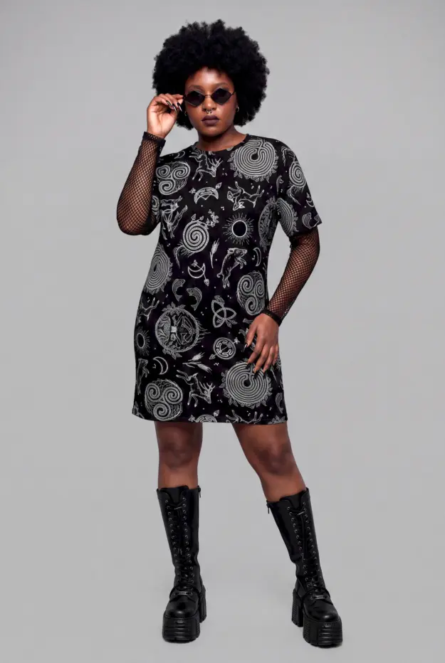 lughnasadh print t shirt dress