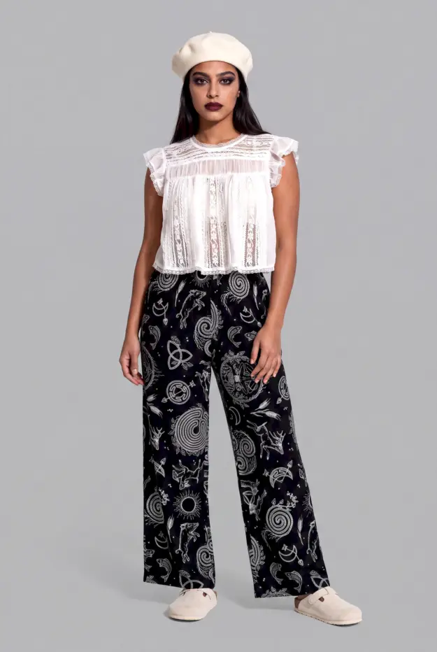 lughnasadh print unisex wide leg pants