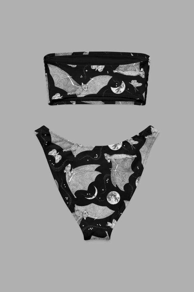 moon dance print bandeau bikini2
