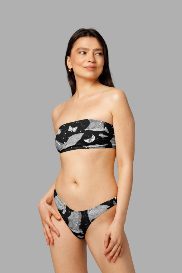 moon dance print bandeau bikini3