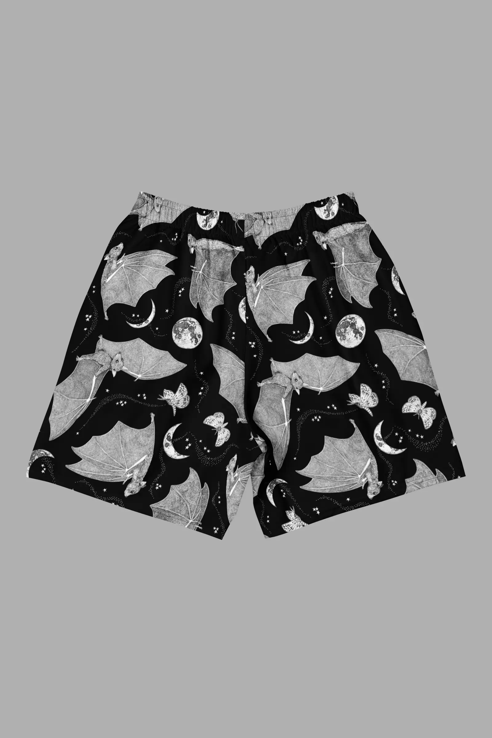 celestial patchwork print unisex athletic long shorts