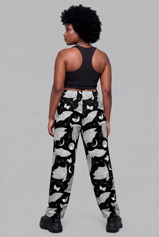 moon dance print unisex wide leg pants