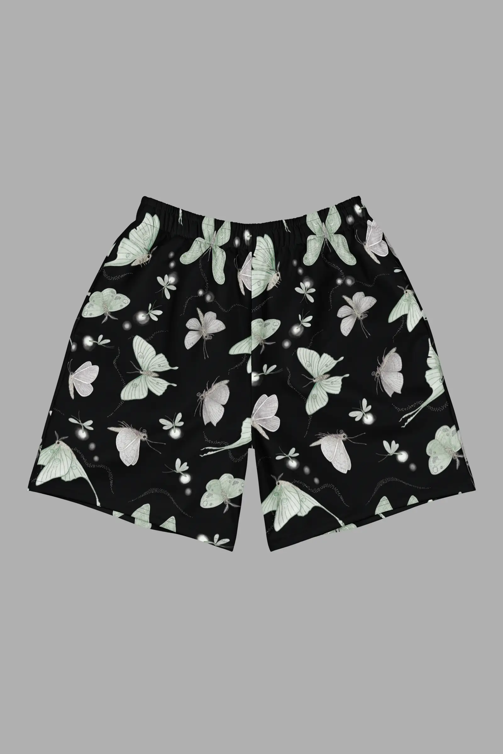 moonflight print unisex athletic long shorts