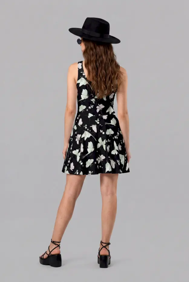 moonflight print skater dress