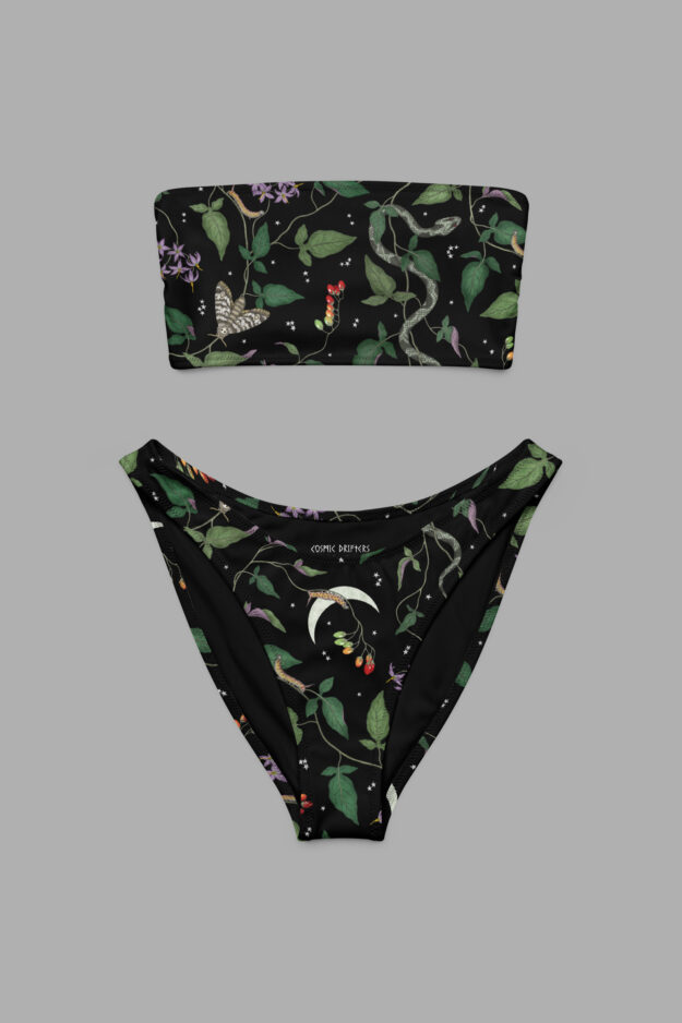 nightshade print bandeau bikini3