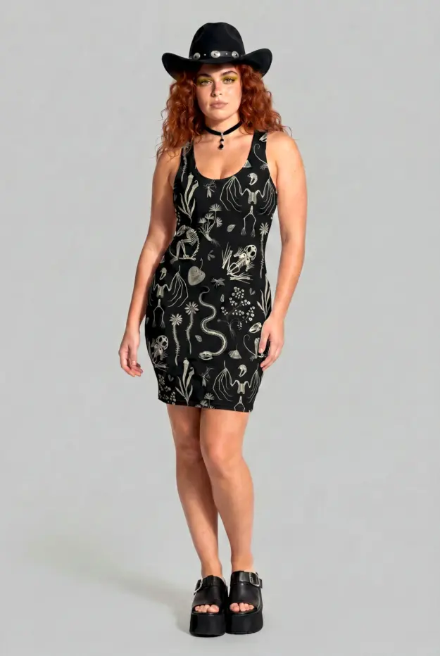 ossium print bodycon dress