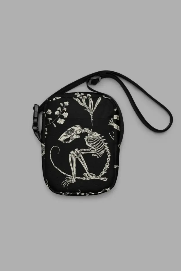 ossium print utility crossbody bag front