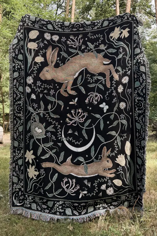 ostara soft woven tapestry blanket