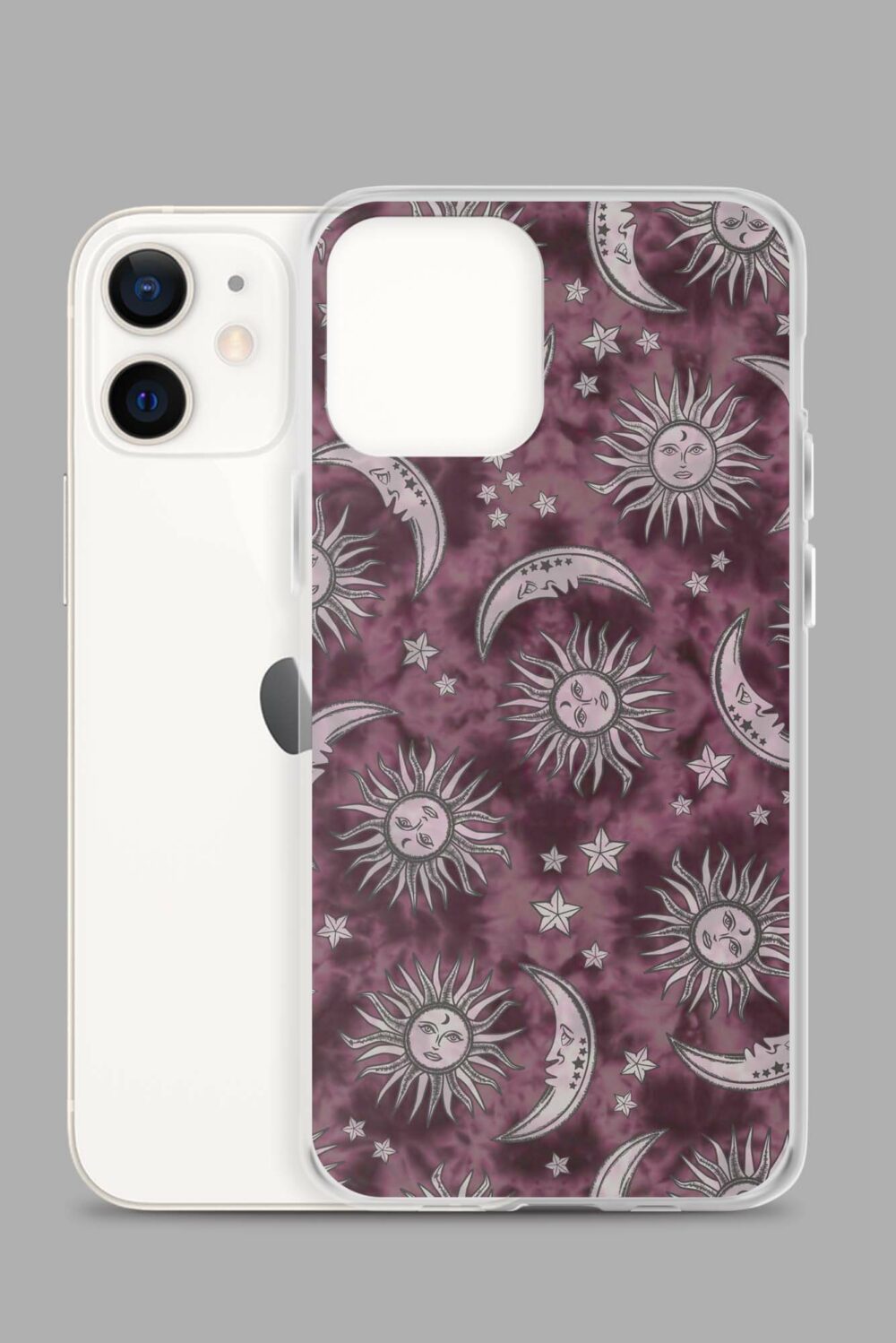 pink suns moons clear case for iphone iphone 12 case with phone 64e26619498a5