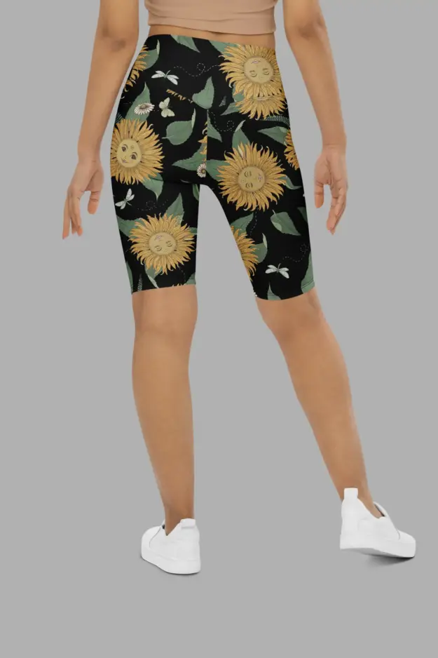 sunflower daze biker shorts back