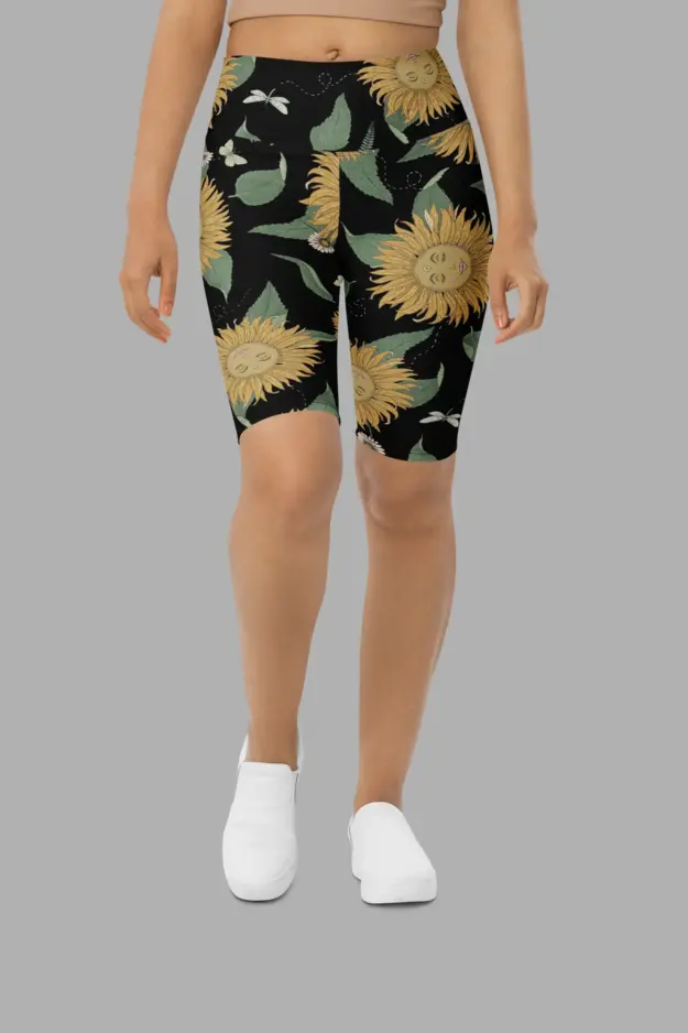 sunflower daze biker shorts front