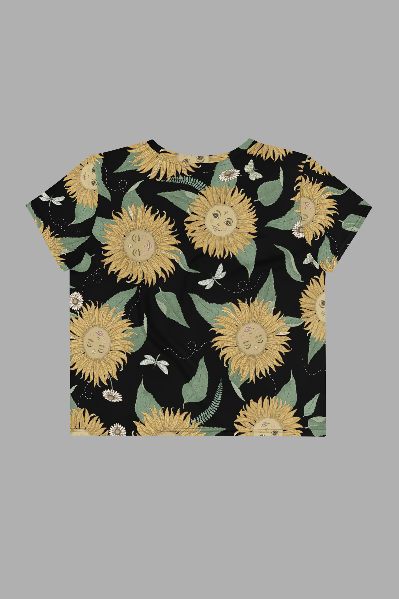 sunflower daze print print crop tee