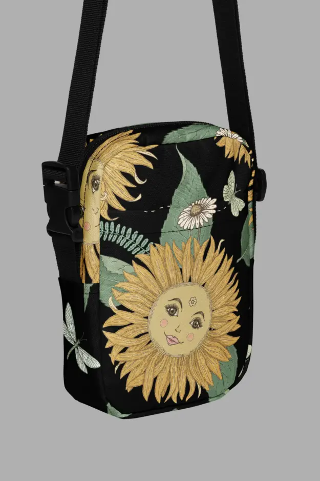 sunflower daze print print utility crossbody bag 5