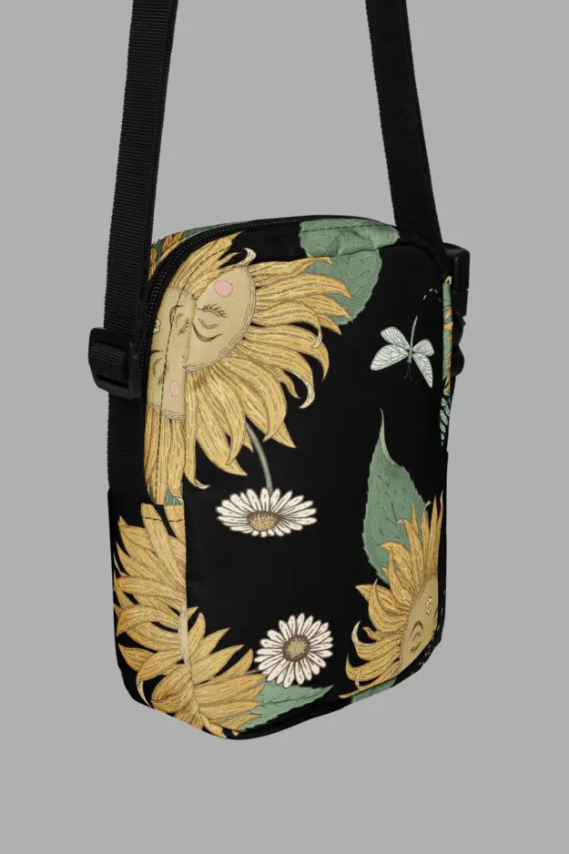 sunflower daze print print utility crossbody bag 6
