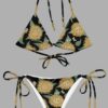 sunflower daze print recycled string bikini